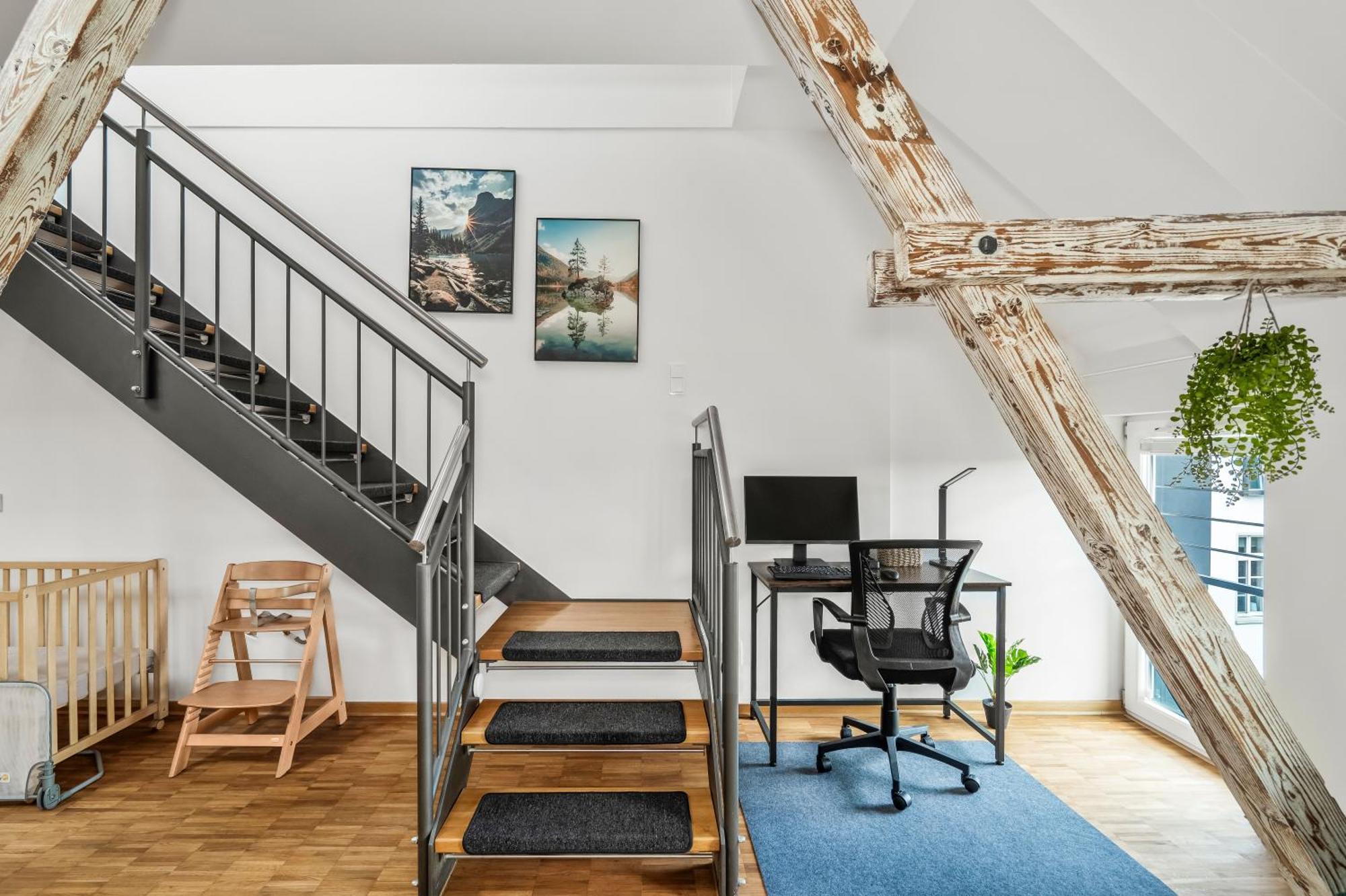 Dnd Design Loft I 170Qm I Parken I Balkon I Workstation I Netflix I Kaffee I Waschmaschine I Trockner I Xbox I Ausblick Apartment Wurzburg Luaran gambar