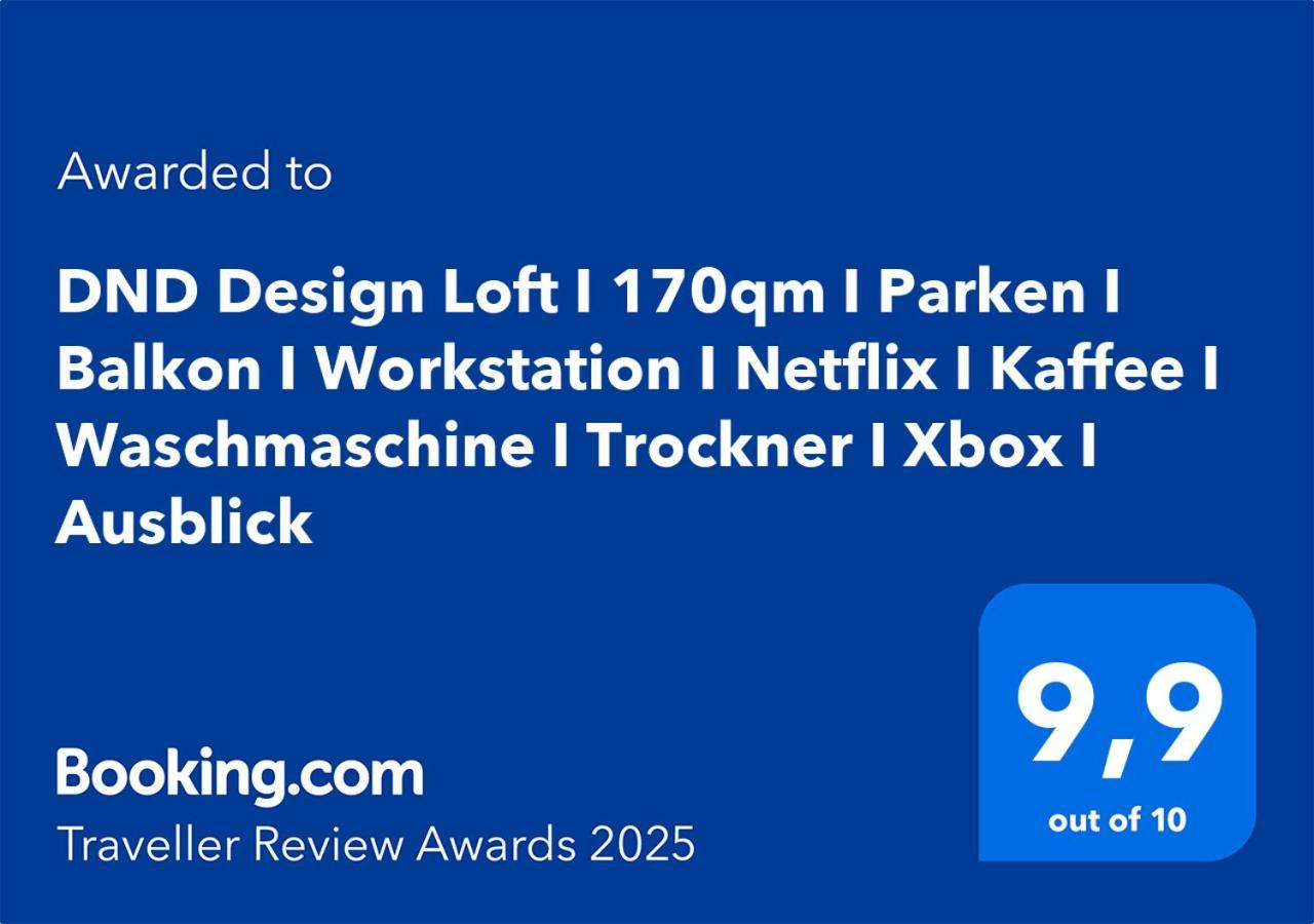 Dnd Design Loft I 170Qm I Parken I Balkon I Workstation I Netflix I Kaffee I Waschmaschine I Trockner I Xbox I Ausblick Apartment Wurzburg Luaran gambar